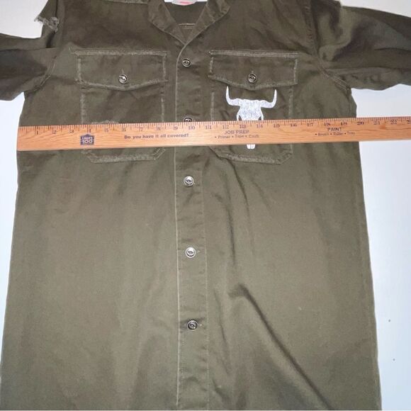 NWT Mumu Olive Army Jacket with Skull Graphic NWT - Picture 9 of 13